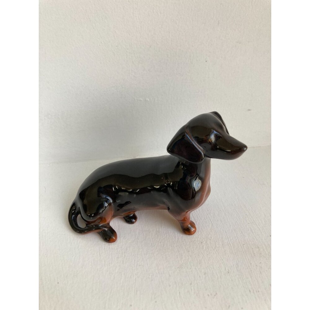 Beswick England Dachshund Brown Black 4" Figurine